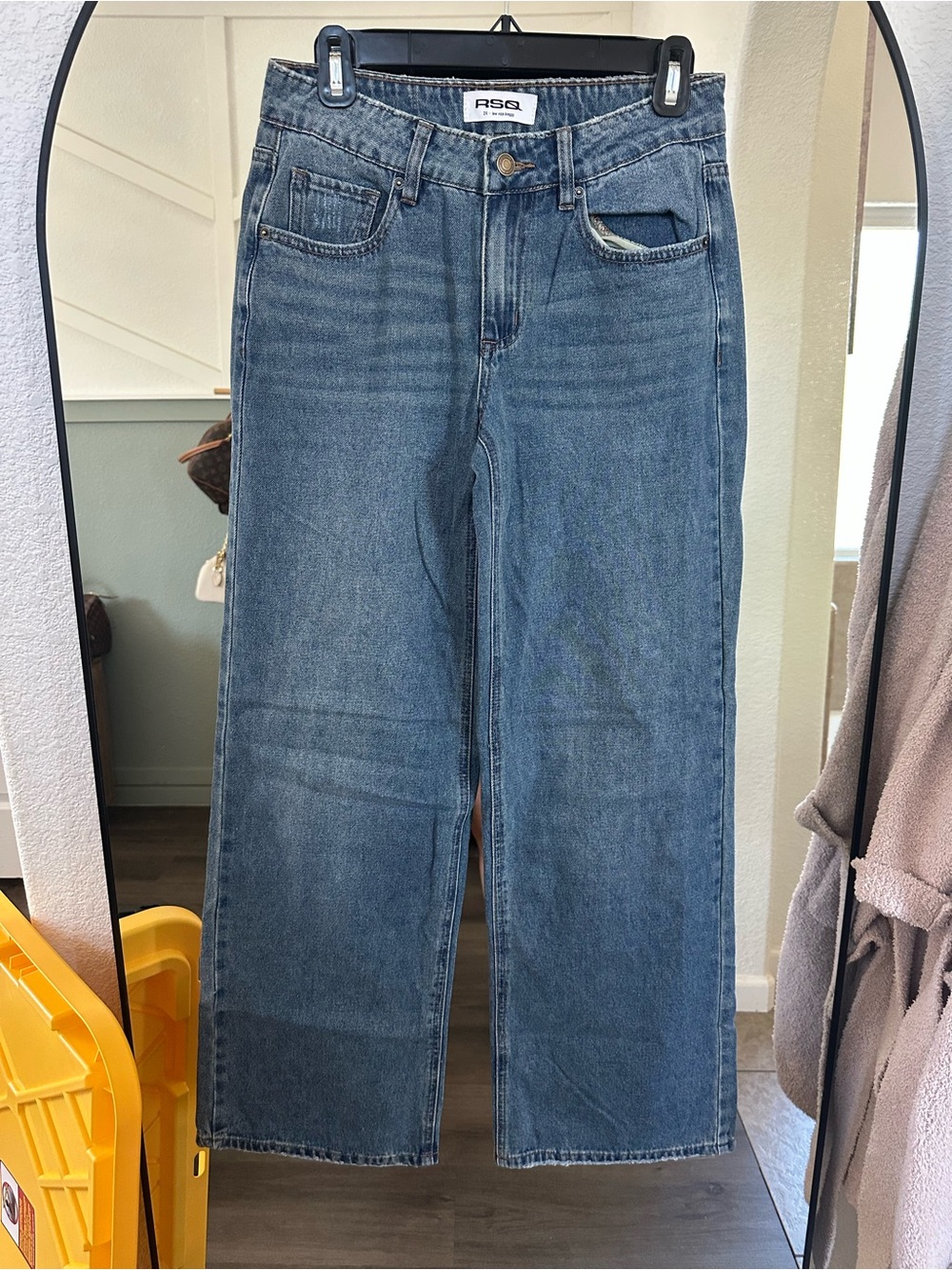 RSQ Straight Jeans in Medium Blue Denim